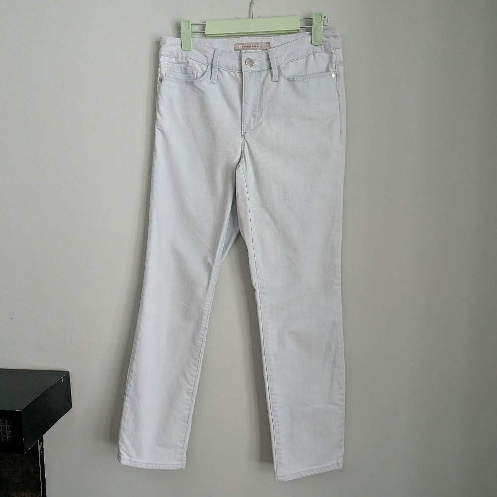 Athleta Sculptek Jeans Womens 4 Light Blue Mid Rise Stretch Skinny Ankle 198
